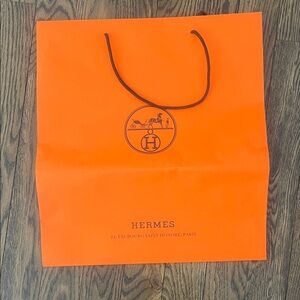 Hermes Vibrant Orange shopping bag